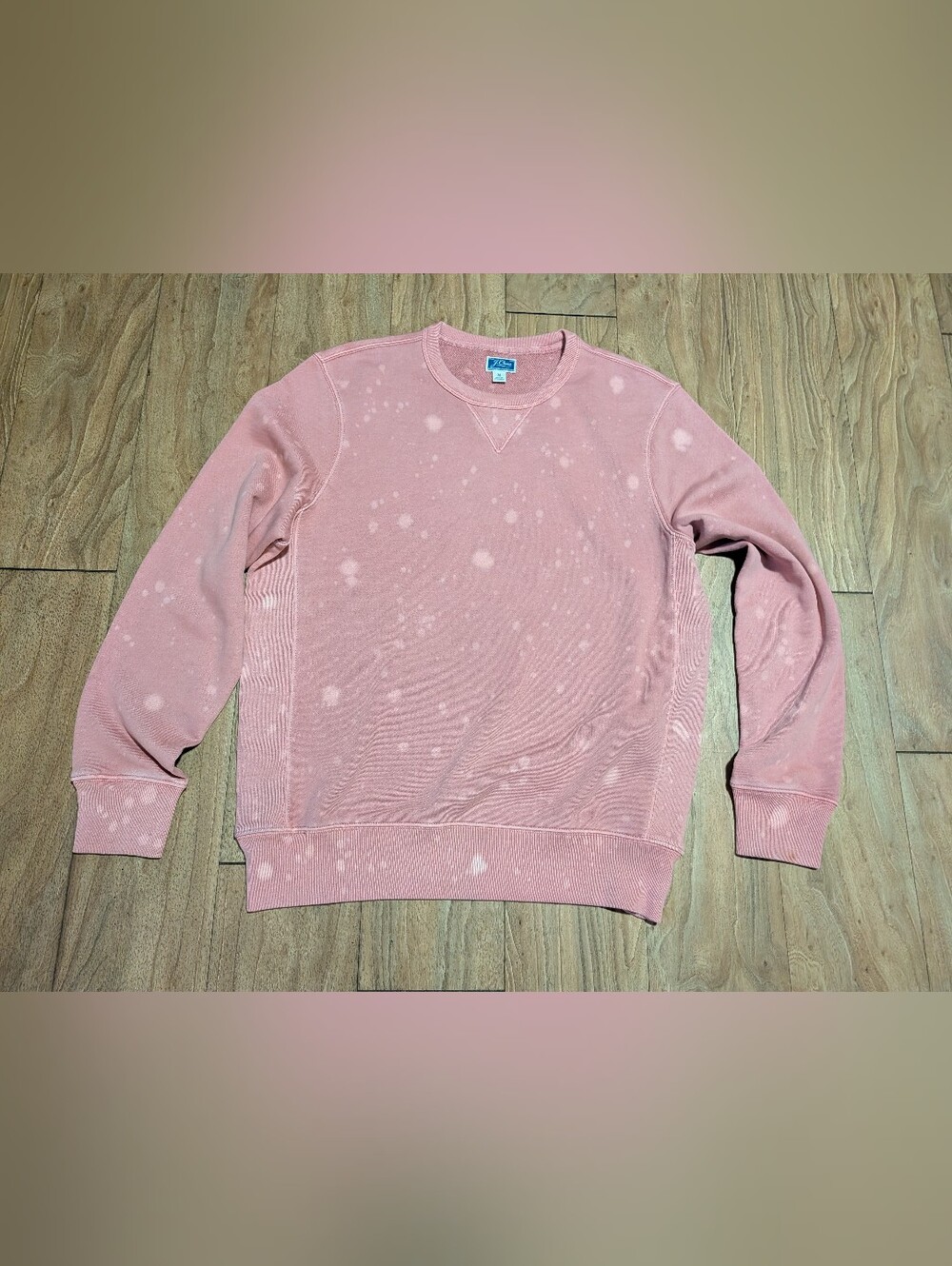 French terry crewneck sweatshirt in splatter pattern